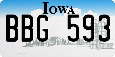 IA license plate BBG593