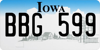 IA license plate BBG599