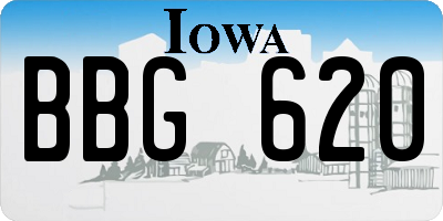 IA license plate BBG620