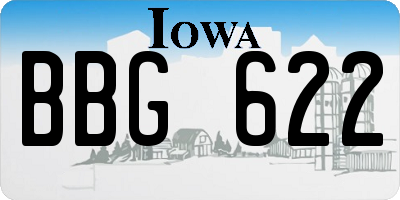 IA license plate BBG622