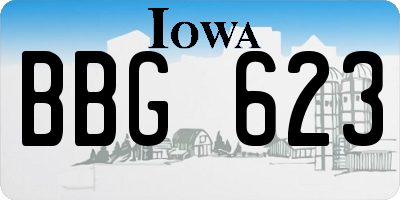 IA license plate BBG623
