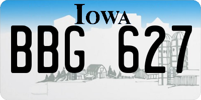 IA license plate BBG627