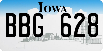 IA license plate BBG628