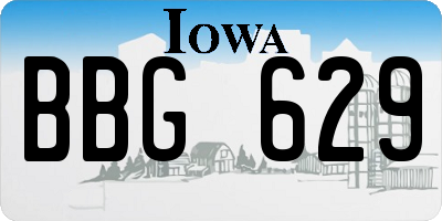 IA license plate BBG629