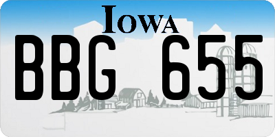 IA license plate BBG655