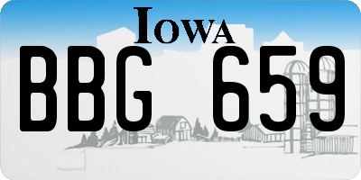 IA license plate BBG659