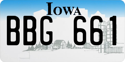IA license plate BBG661