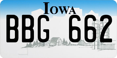 IA license plate BBG662