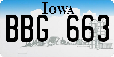 IA license plate BBG663
