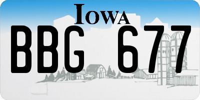 IA license plate BBG677