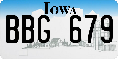 IA license plate BBG679
