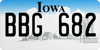 IA license plate BBG682