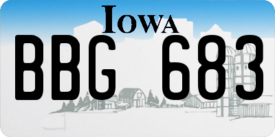 IA license plate BBG683