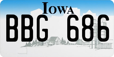 IA license plate BBG686