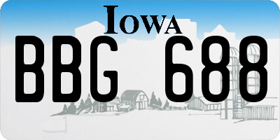 IA license plate BBG688