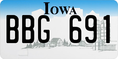 IA license plate BBG691