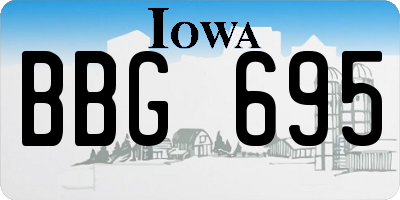 IA license plate BBG695