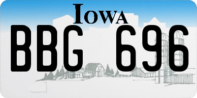 IA license plate BBG696