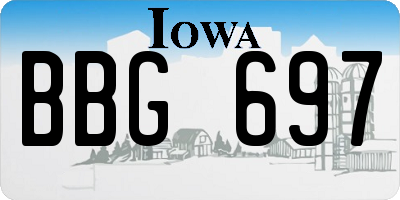 IA license plate BBG697