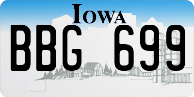 IA license plate BBG699