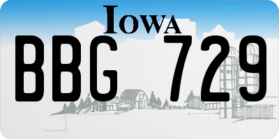 IA license plate BBG729