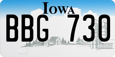 IA license plate BBG730