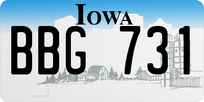 IA license plate BBG731