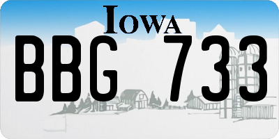 IA license plate BBG733