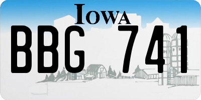 IA license plate BBG741
