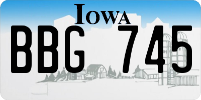 IA license plate BBG745