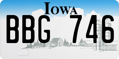 IA license plate BBG746
