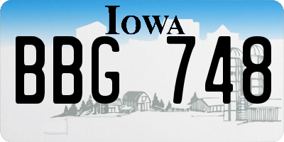 IA license plate BBG748