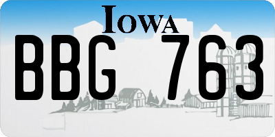 IA license plate BBG763