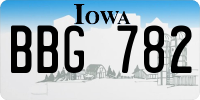 IA license plate BBG782