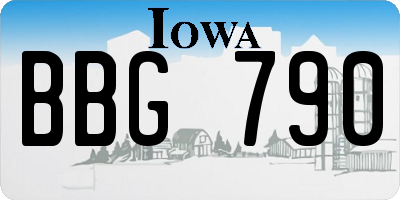 IA license plate BBG790