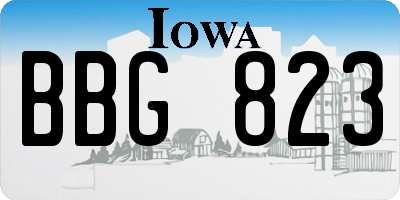 IA license plate BBG823
