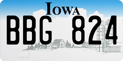 IA license plate BBG824
