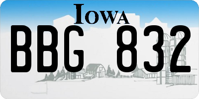IA license plate BBG832