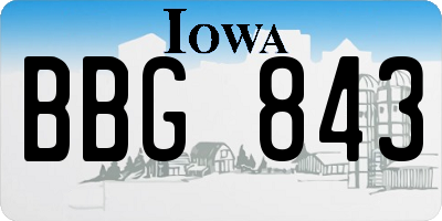 IA license plate BBG843