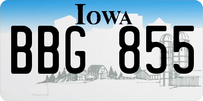 IA license plate BBG855
