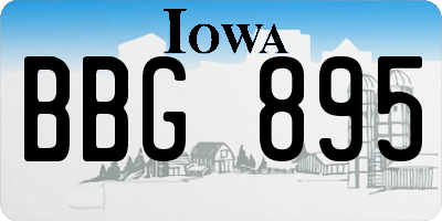 IA license plate BBG895