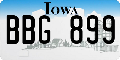 IA license plate BBG899