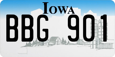 IA license plate BBG901