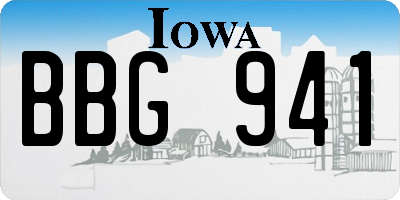 IA license plate BBG941