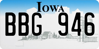 IA license plate BBG946