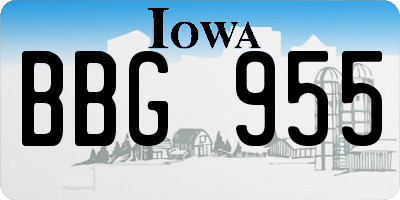 IA license plate BBG955