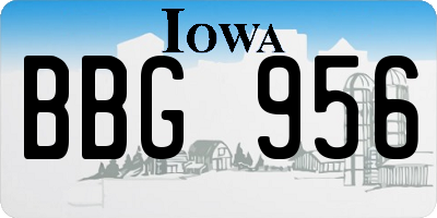IA license plate BBG956