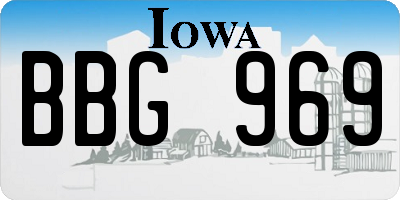 IA license plate BBG969