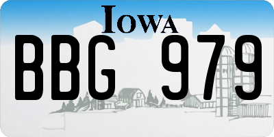 IA license plate BBG979