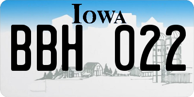 IA license plate BBH022
